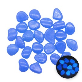 MOGADEE® 300 Blue Luminous Stones, Garden Decoration, Luminous Pebbles, Outdoor Decorative Stones, Aquarium Decoration, Luminous Stones, Walkways, Children's Room Decorative Stones, Luminous Stone