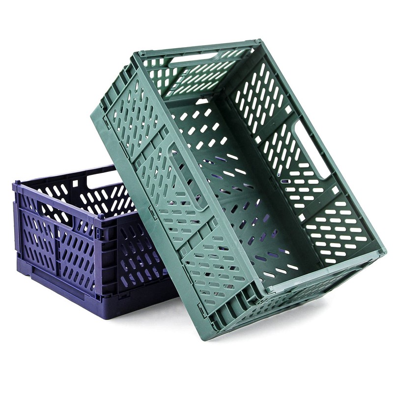 Spesh 2 Pcs Collapsible Storage Boxes Mini Storage Crates Stackable