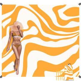 SkyNature Beach Blanket Sandproof, 78”x 86” Waterproof Sand Free Beach Mat, Lightweight Outdoor Picnic Blanket for Travel, Camping, Hiking