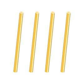 iMeistek Brass Rod, 5 mm Diameter, 100 mm Length, Straight Round Brass Rods for Lathe Bar Stick, DIY Crafts (Pack of 4)