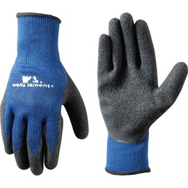 Wells Lamont Men's Coated Grip Work Gloves with Latex Coating, Small (524S) , Blue