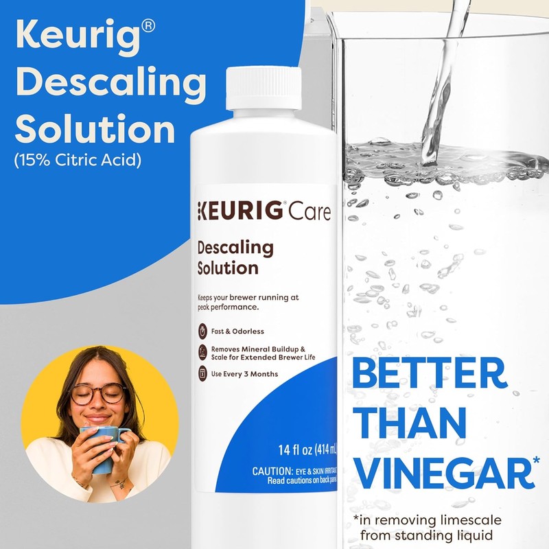 Keurig 3-Month Brewer Maintenance Kit Includes Descaling Solution, Water Filter