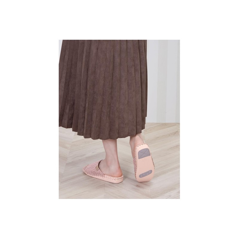 Pansy 9308 Indoor Shoes, Room Shoes, Women's, Pile Fit, Khaki