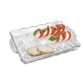 Godinger Dublin Serving Tray, Serving Platter, for Appetizers, Desserts, Snacks & Fruit - 16" x 10.5"