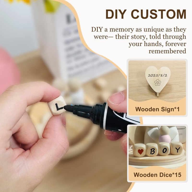 DIY Miscarriage Gifts for Mothers Glass and Wooden Box Miscarriage