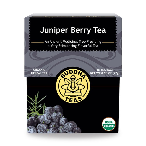 Buddha Teas Organic Juniper Berry Tea | 18 Bleach-Free Tea Bags | Antioxidants | Made in the USA | Caffeine-Free | No GMOs