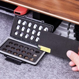 376 377 LR1130 LR41 371 364 Size 312 675 Small-Sized Battery Magnetic Case Holder Storage, Button Coin Cell Battery Case Container for 36x lithium Batteries, Water-Resistant Anti-Lost (No Batteries)