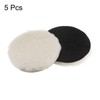 sourcing map 5pcs Wool Buffing Pads, 6 inch Polishing Pad