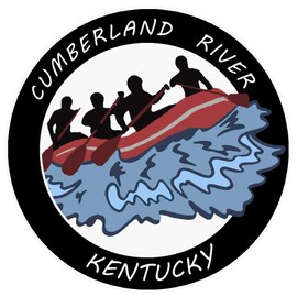 Cumberland River, Kentucky White Water Rafting Decorative Car Truck Window Sticker Decal Vinyl Die-Cut Badge Emblem Vacation Souvenir Travel Gear