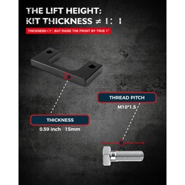 KAX 1" Front Leveling Lift Kits Fit for 2007-2023 Silverado 1500, 2007-2023 Sierra 1500, 2007-2022 Tahoe, 2007-2022 Yukon, 2015-2022 Suburban, Suspensions Strut Spacers Raise the Front 1 inch
