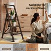 HillhutApex 3 Step Foldable Aluminum Step Ladder with Handgrip, Anti-Slip