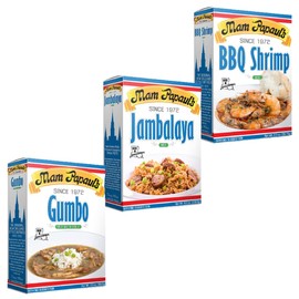Dinner Mix Combo (1) Jambalaya Mix, (1) Gumbo Mix, (1) BBQ Shrimp Mix