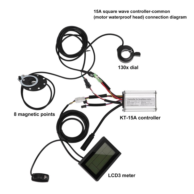 36V/48V 250W Electric Motor Controller Kit KT 15A Motor Controller