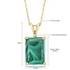 Gem Stone King 18K Yellow Gold Plated Silver Green Malachite