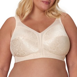 PLAYTEX Womens 18 Hour Comfort-strap Wireless Bra, Full-coverage With 4-way Trusupport, Single & 2-pack Bras, Natural Beige, 48D US