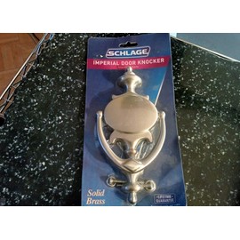 SCHLAGE LOCK CO 3107-619 11x5.5 DR Knocker, Satin Nickel