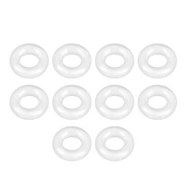 uxcell Silicone O-Ring, 7mm OD, 3mm ID, 2mm Width, VMQ Seal Rings Gasket, White, Pack of 10