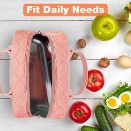 Lekespring Insulated Lunch Bag for Women – 9L Portable Leakproof Picnic Cool Bag for Work, School, Outdoor Picnic(Pink)