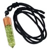 Nupuyai Peridot Healing Crystal Point Pendant Necklace for Women Men,