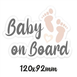 Folien-Zentrum - Baby on Board 2 Pieces 12 x 9 cm - High-Quality Sticker Car Tuning - Car Sticker - Funny Stickers for Car - Stickerbomb - Car Sticker - Made in Germany