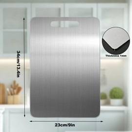 Xzyden 7PCS Titanium Chopping Board Set-Cutting Board 34x23cm Stainless Steel Chopping Board,Kitchen Chopping Boards for Meat,Dishwasher Safe, Food Grade,Metal Cutting Boards