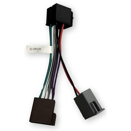 ASA Electronics 31100101 Wire Harness for Jensen Radios JHD22, JHD40BT, JHD12, JHD62, JHD1130, JHD1635BT and JCV1640BT; Total Length End to End 6.25 Inches; Visible Cable Length 4 Inches
