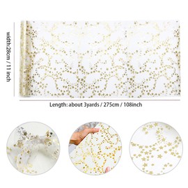 Gold Table Runner, 28 cm x 10 m Table Runner, Table Decoration, Golden Table Runner, Shiny Table Decoration, Wedding Decoration, Golden for Parties and Celebrations such as Birthdays, Weddings, Baby