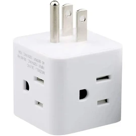 Generic Power Plug 4 outlets Wall Strip Cube (4 Way Side) US AC Electrical Power Strip, Splitter Grounded Adapter for Home Office 3 Prong