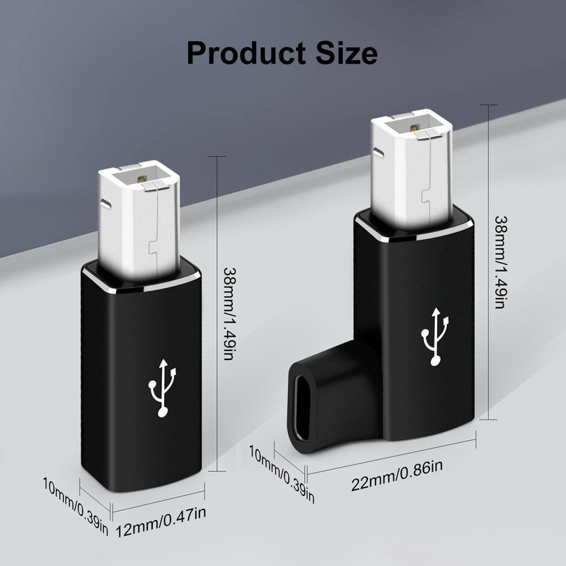 leizhan Printer Adapter Type C, Straight and 90 Degree Curves