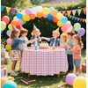 SietDESEO 3 Pack Pink Gingham Tablecloth Round 84 x 84