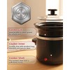 0.65Qt Mini Slow Cooker Ceramic Pot Support Dishwasher Safe, Black