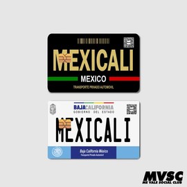 Card Stickers - Mexico Placas (Mexican License Plate) - For Debit, Credit and other cards:_BC - MEXICALI