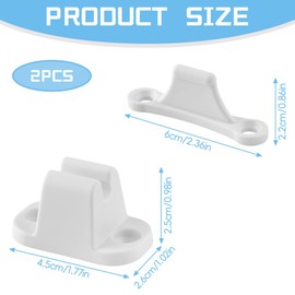 Lotsdonxia 2Pcs Door Retainer Catch Square Door Lock Kit for Motorhomes, RVs Cabinets, Secure Weatherproof Door Holders with Easy Installation (White)
