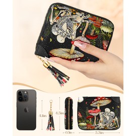 Bistup 【40 Slots Credit Card Holder for Women Girls RFID Blocking Card Organizer Leather Cardholder Protector for Lady Female Large Capacity Size Big Zipper Wallet Cool Aesthetic Unique