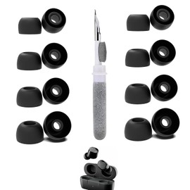 [8 Pairs] Replacement Ear Tips for Skullcandy Jib True 2, with 3 in 1 Cleaner Kit, Silicone Ear Tips (XS/S/M/L)