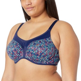 Elomi Women's Energise Sports Bra: High Impact Support. Three-Piece Cups, Non-Compression Design, Moisture-Wicking Fabric, Racerback Option. UK Sizes D-K, US Sizes D-O