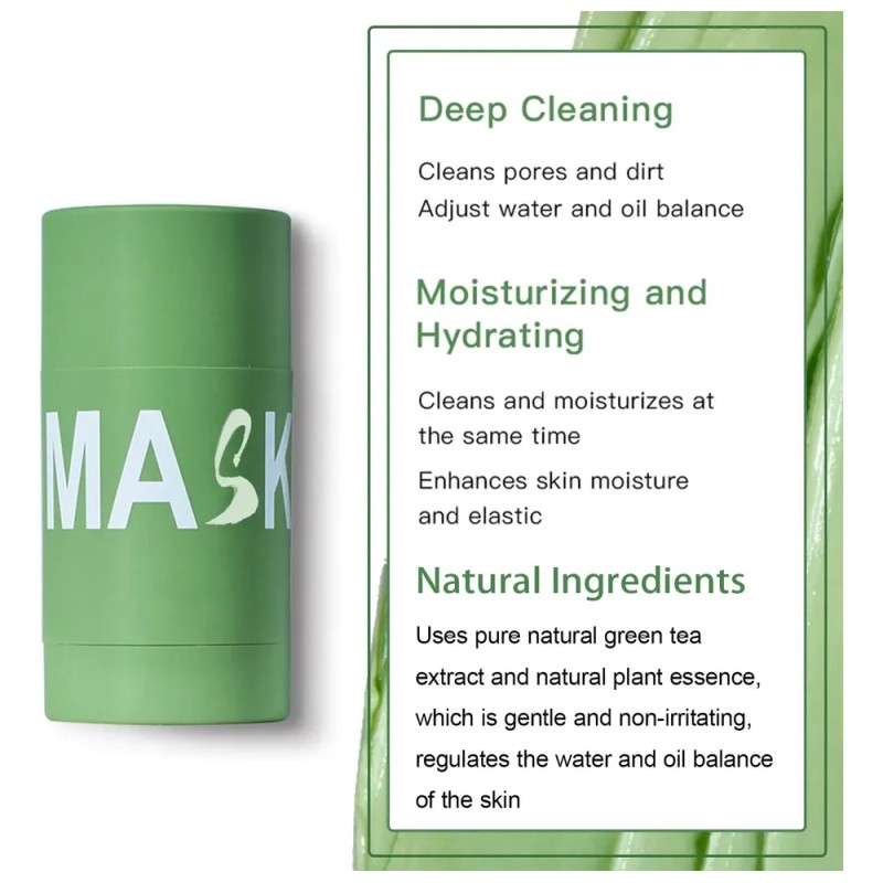 Mascarilla En Barra De Té Verde Limpieza Facial 1 Pc