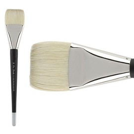Creative Mark Pro Stroke Premium White Chungking Hog Bristle Artist Paint Brush - Bright # 24 - Natural Bristle Brush w/Great Control Suitable for Oils, Watercolors, Acrylics, Alkyds, Caseins