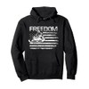 Vintage Patriotic USA Flag Snowmobile Freedom Snow Sled Pullover Hoodie