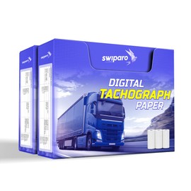 SWIPARO - Certified Tacho Rolls - Tachograph Paper - Thermal Paper for All Digital Truck Tachographs/Tachographs - 57/8 mm (6 Rolls)