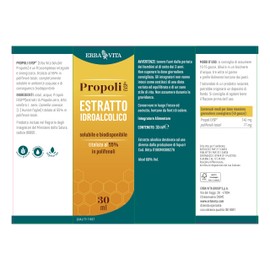 ERBA VITA Propoli EVSP® Estratto Idroalcolico integratore alimentare solubile e biodisponibile - 30 ml
