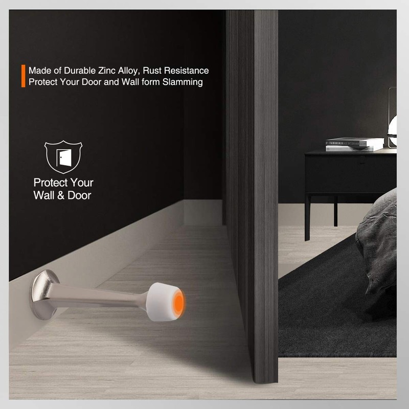 KOVOSCH 2 Pack Solid Rigid Door Stops - Heavy Duty