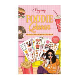 Rongrong Foodie Queen Planner Stickers Book for Planners, Calendars, Journals and Projects – Premium Quality Hand Drawn Transform Your Meal Planning - Scrapbook Stickers – 25 Pages
