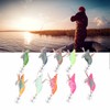 10pcs Squid Jig Hook Hard Fishing Lures Luminous Wood Fishing