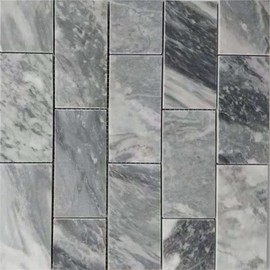 Stone Center Online Bardiglio Gray Marble 2x4 Grand Brick Subway Mosaic Tile Honed Kitchen Bath Wall Floor Backsplash Shower (1 Sheet)