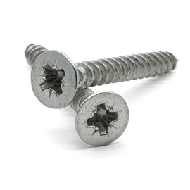 Hippo Hardware No.12 (6mm X 25mm) Pozi Countersunk Fully Threaded Chipboard Wood Screws A2 Stainless Steel (Pack of 20)