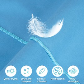 Libershine Mikrofaser Handtuch, 3er Set (180x80cm Groß Badetuch & 80x40cm+30 x60cm Klein Handtuch) Mikrofaser Handtuch Set, Schnelltrocknendes Handtuch Reisehandtuch Sporthandtuch Mit Netztasche