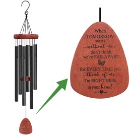 Sympathy Gifts Memorial Wind Chimes for Loss of Dad Mom Mother Father Daughter Brother Sister Son Husband Wife Keepsake Outdoor Garden Yard Home Decor When Tomorrow Starts