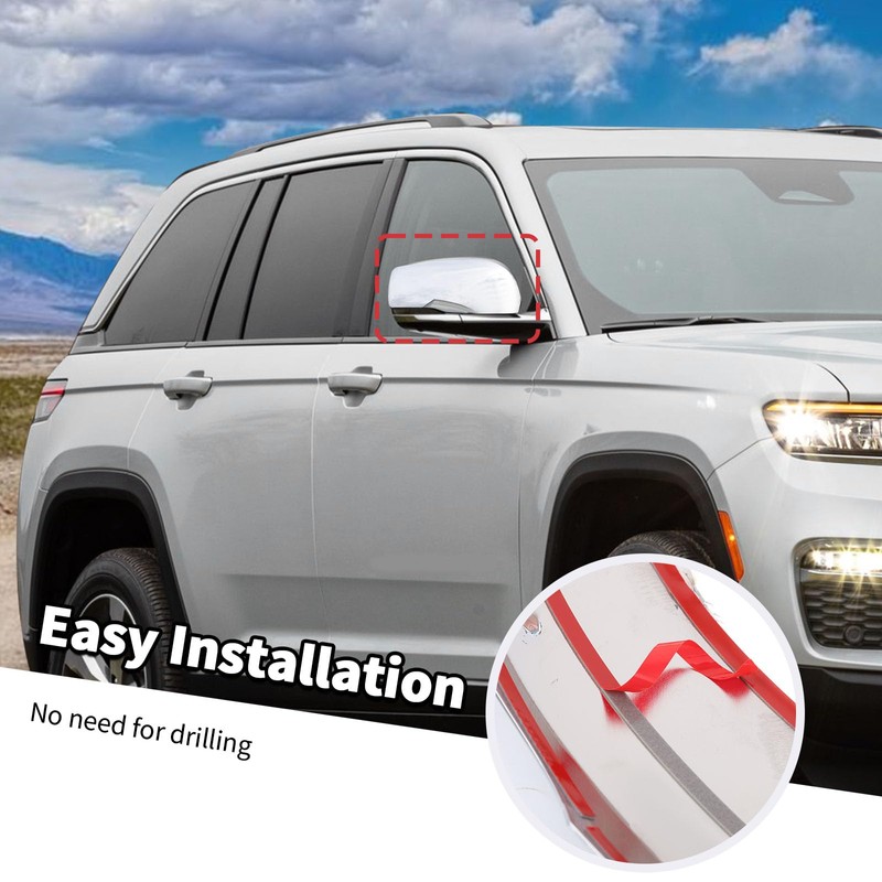 Jimen Fit for Jeep Grand Cherokee 2021-2024, 2PCS Side Door