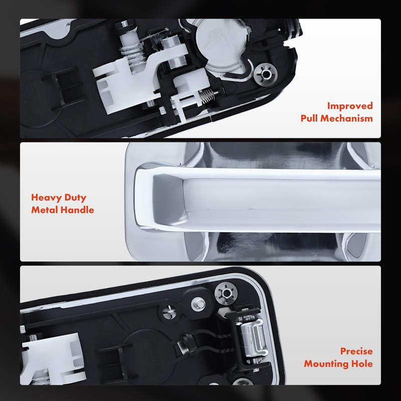 A-Premium Rear Left Driver Side Upgraded Metal Exterior Door Handle